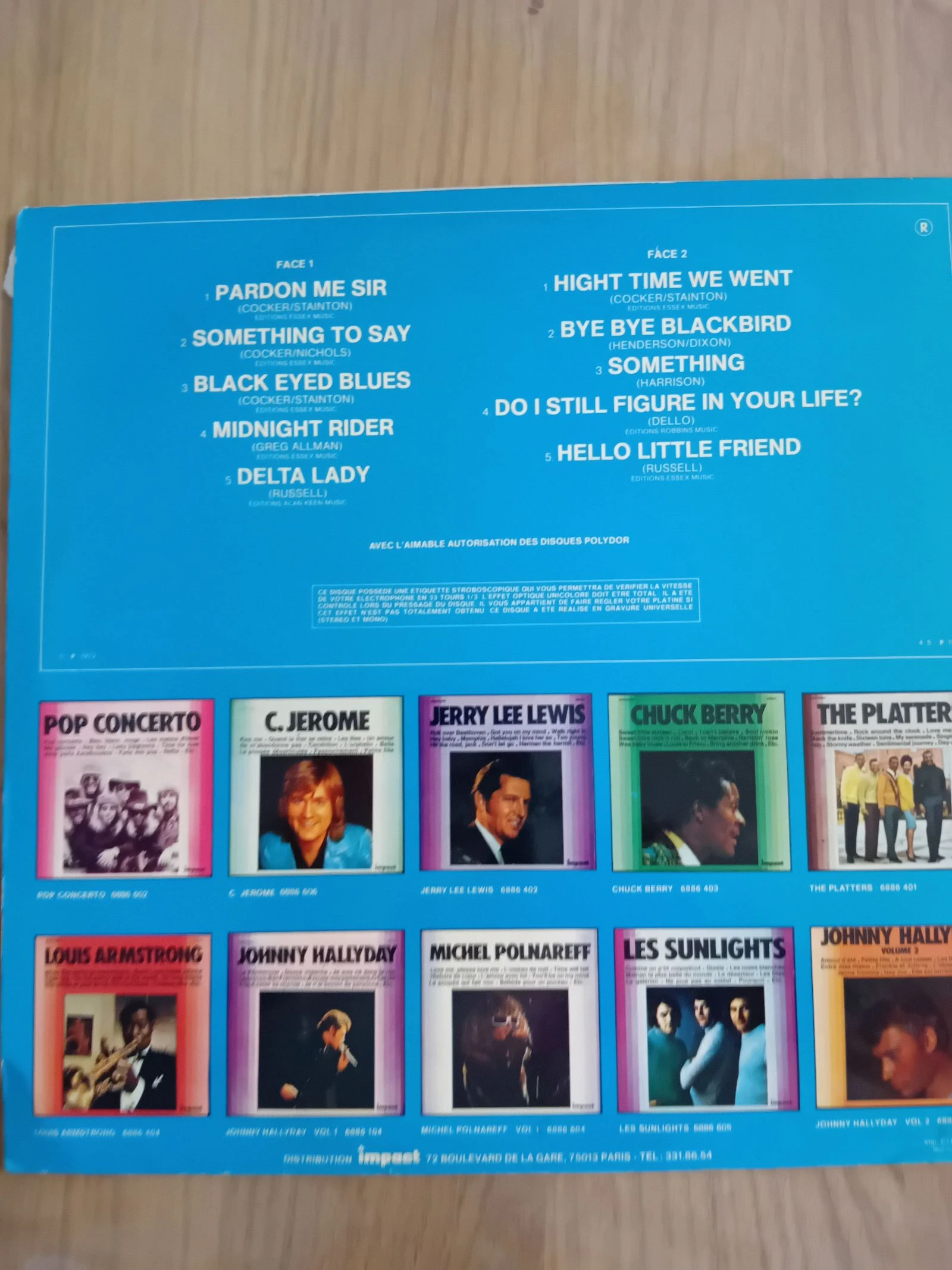 Lp 33t  joe Cocker 1972 – photo 2